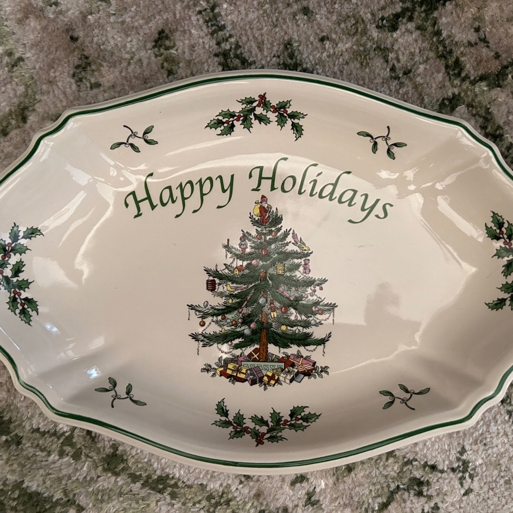 Spode Christmas Tree platter, nwot